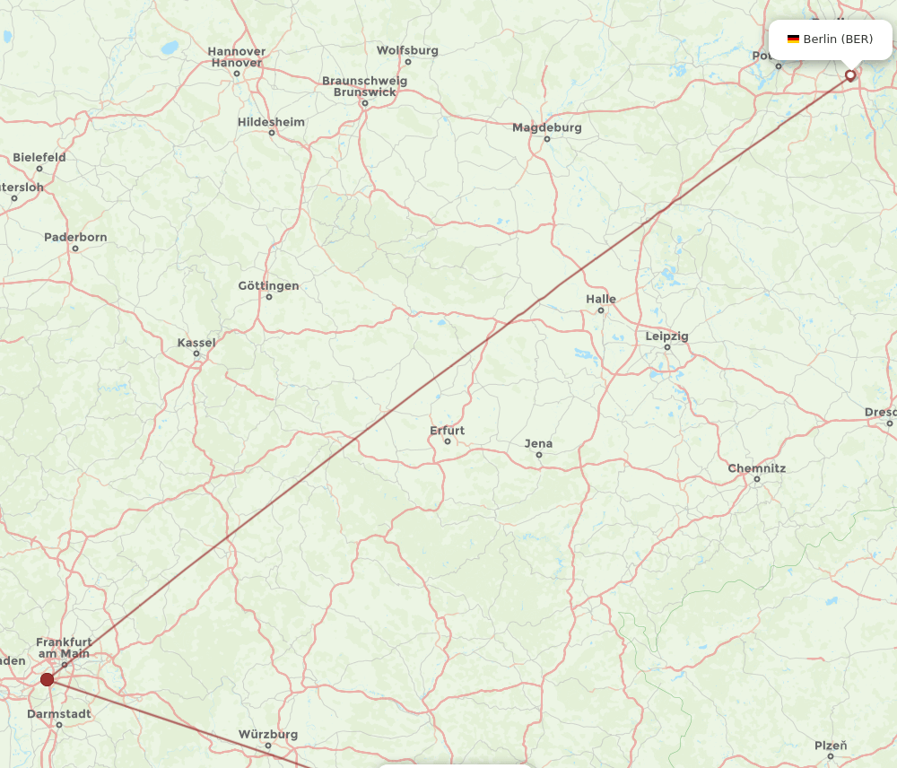 NUE-BER flight routes