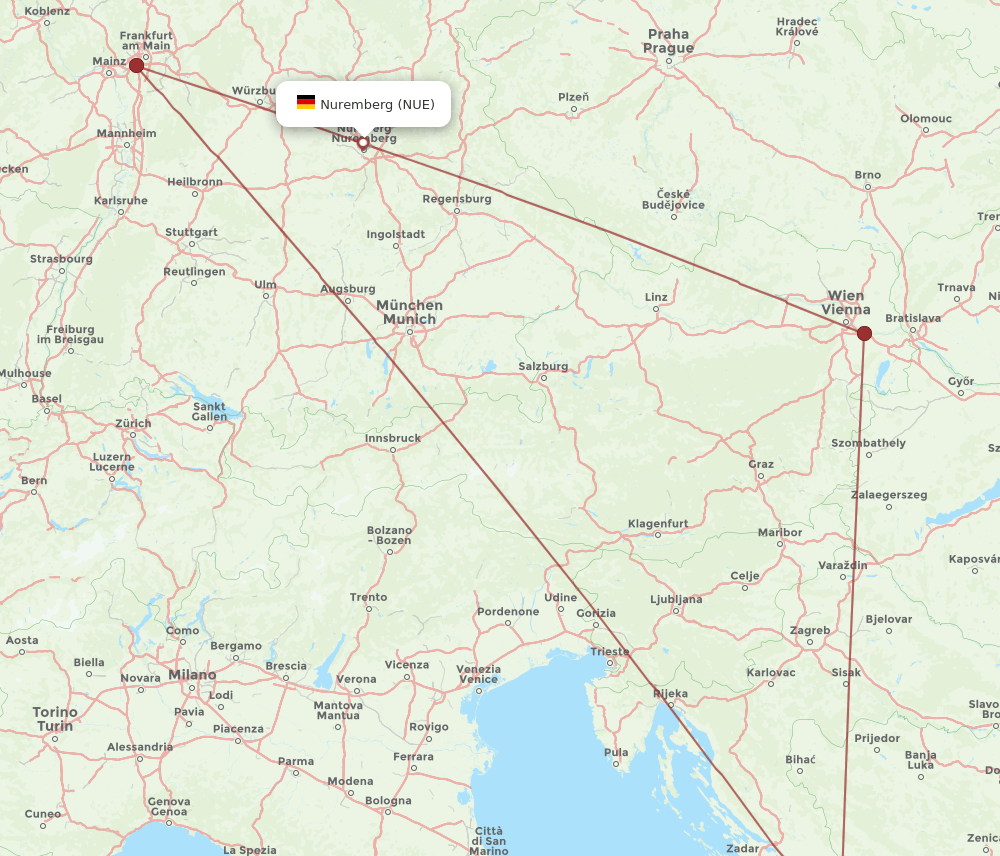 NUE-SPU flight routes