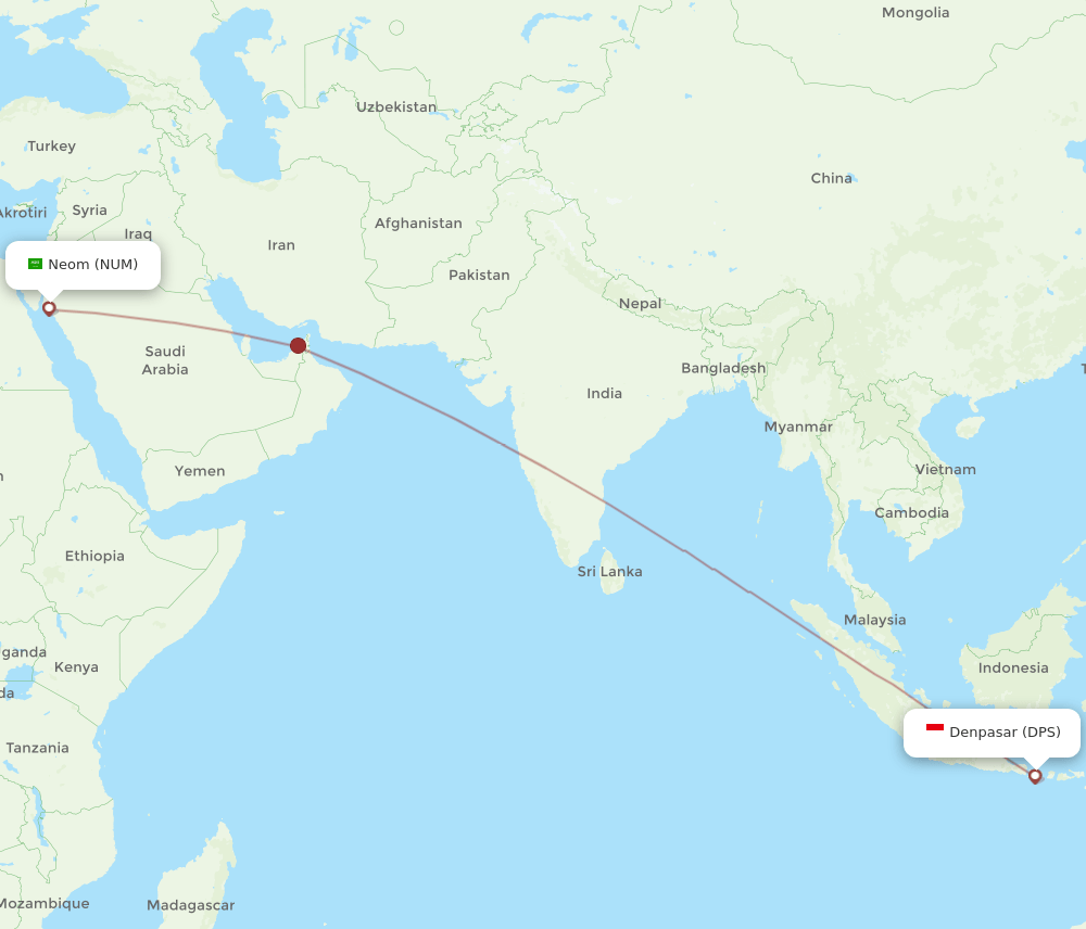 NUM-DPS flight routes