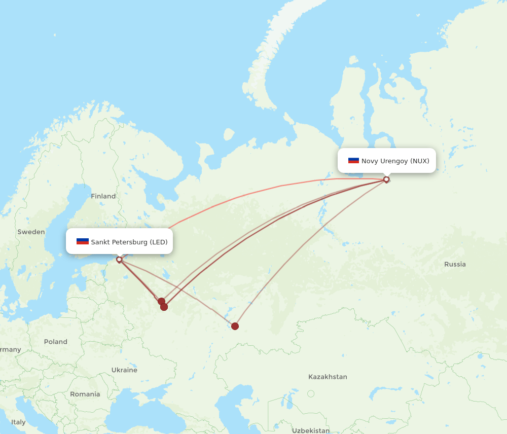 NUX-LED flight routes