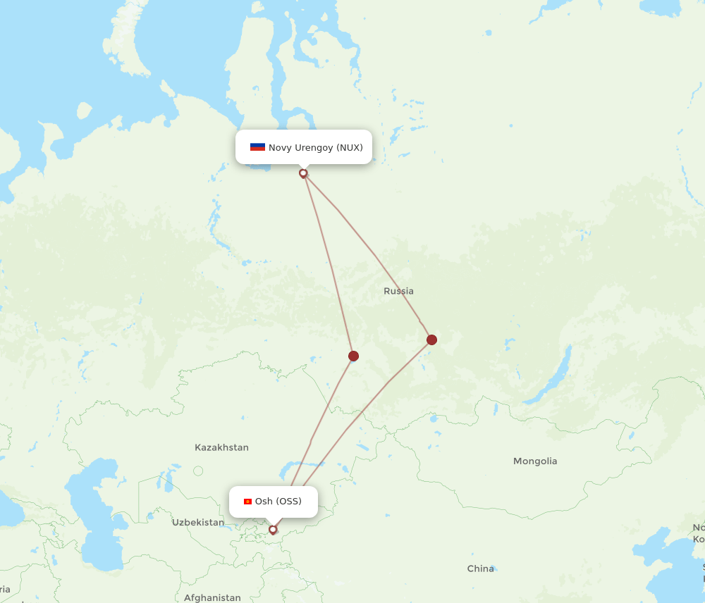 NUX-OSS flight routes