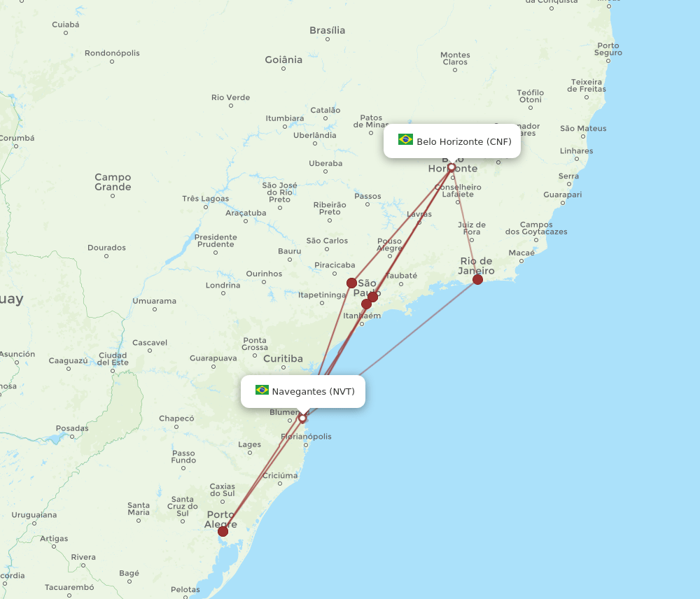 NVT-CNF flight routes