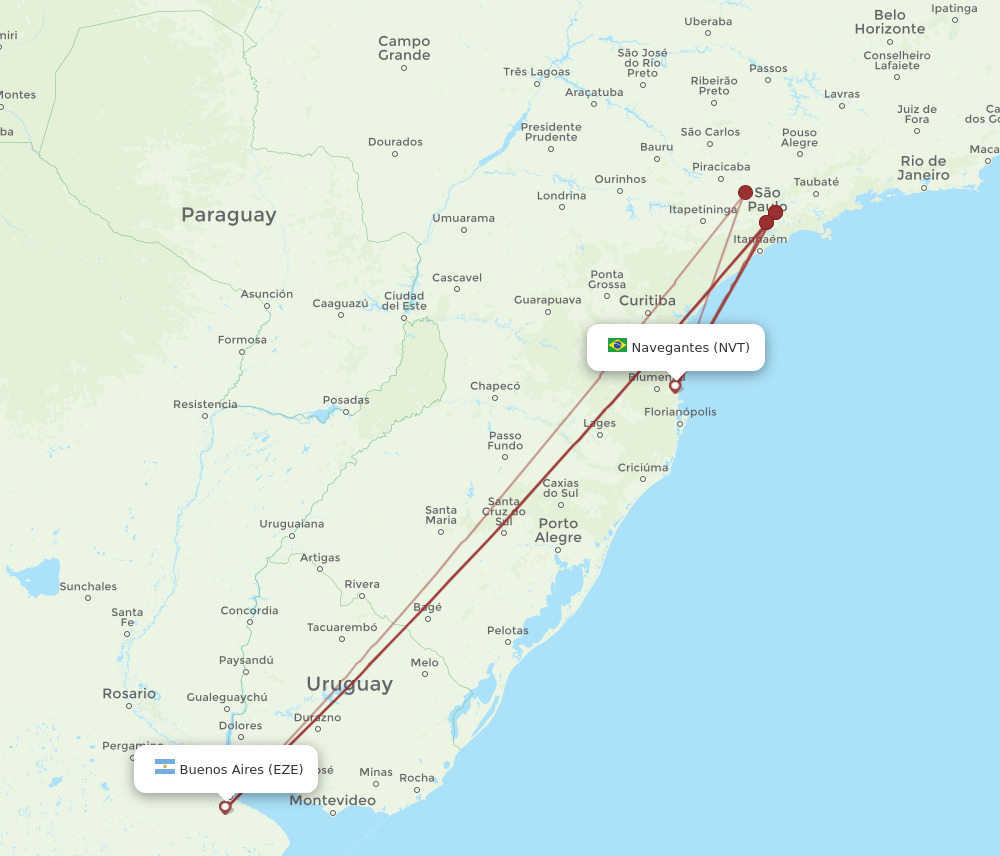 NVT-EZE flight routes