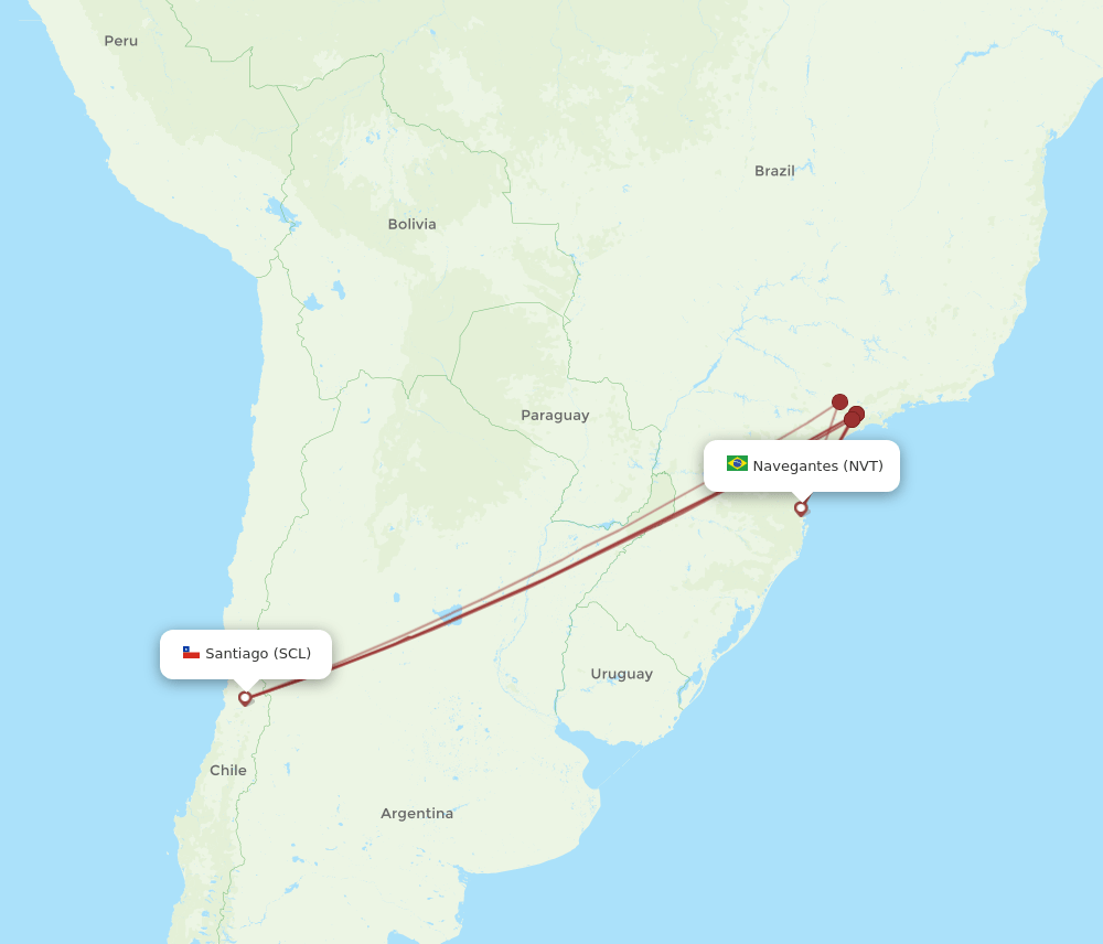 NVT-SCL flight routes
