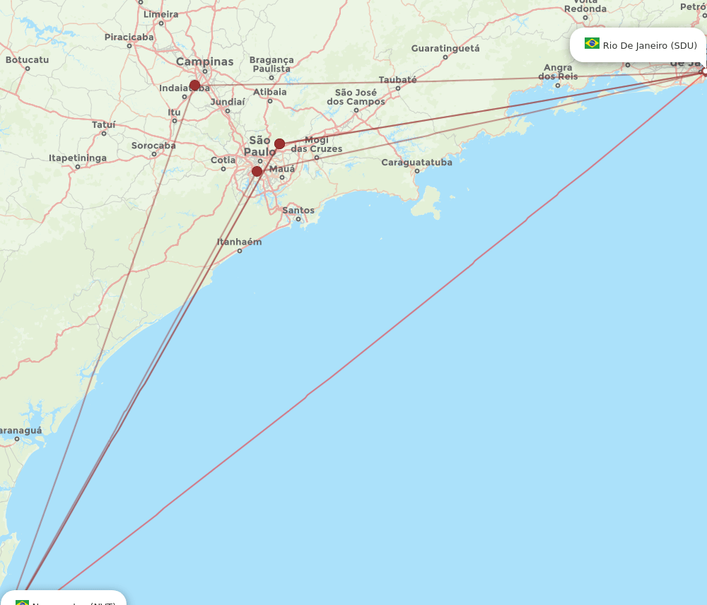 NVT-SDU flight routes