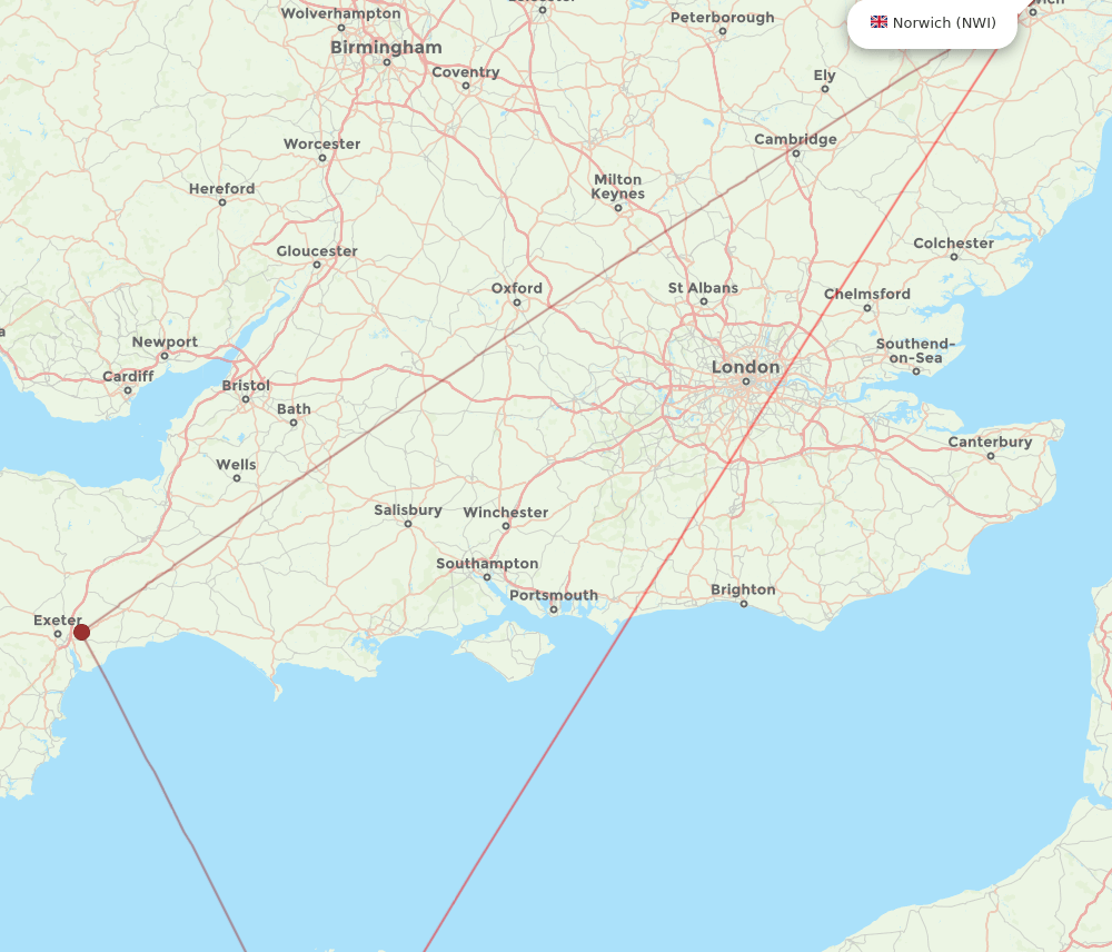 JER to NWI flights and routes map