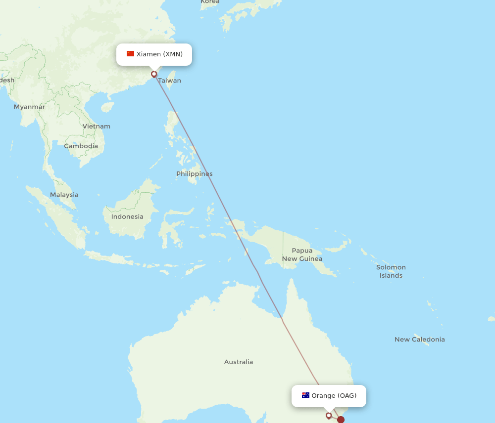 OAG-XMN flight routes