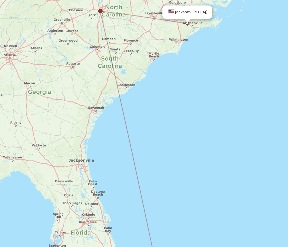 OAJ-FPO flight routes