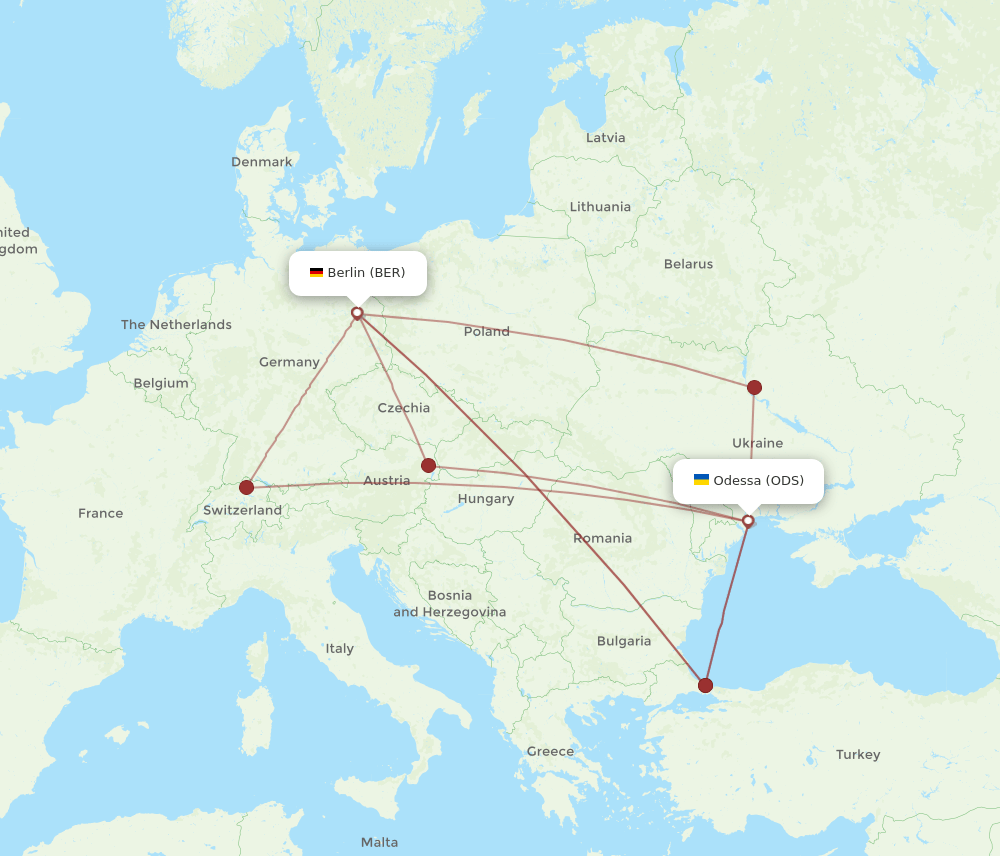 ODS-BER flight routes