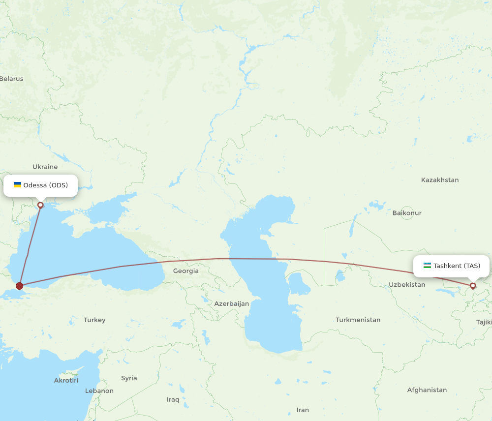 ODS-TAS flight routes