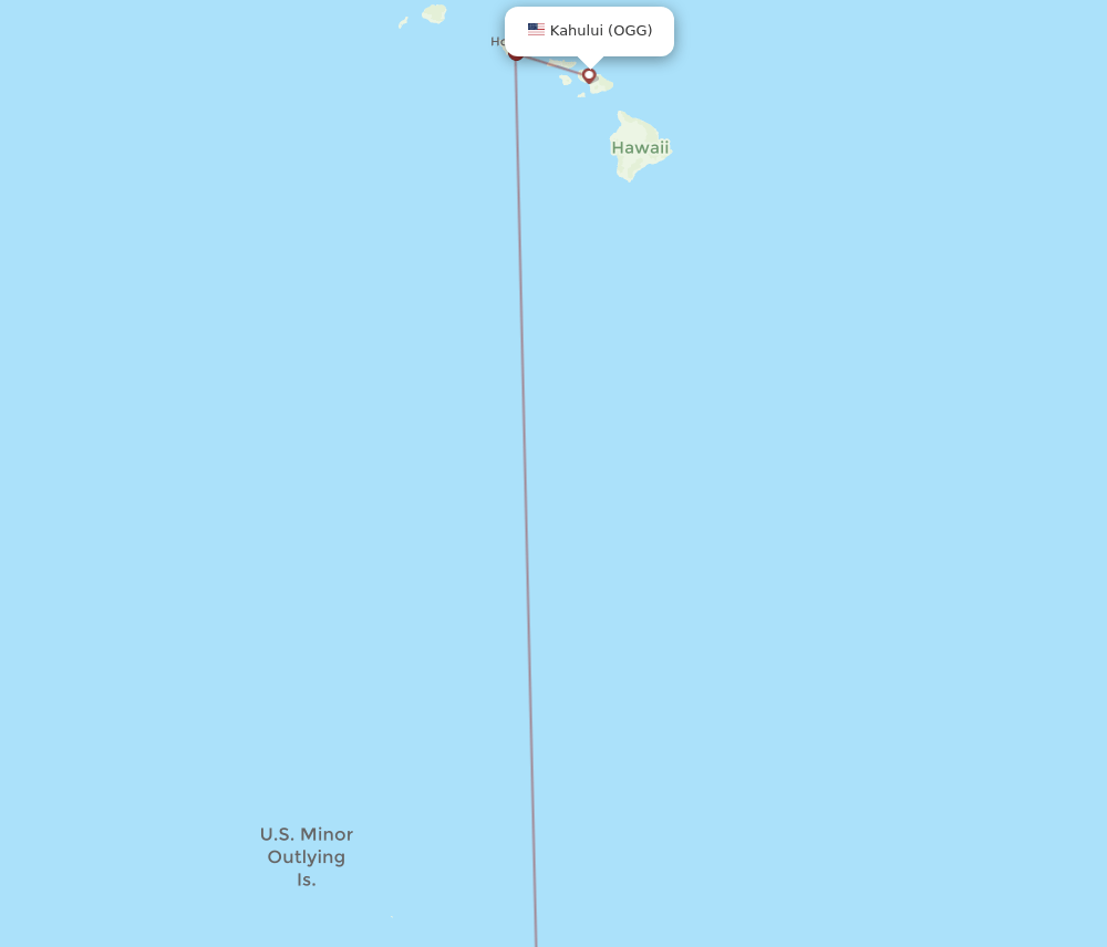 OGG-CXI flight routes