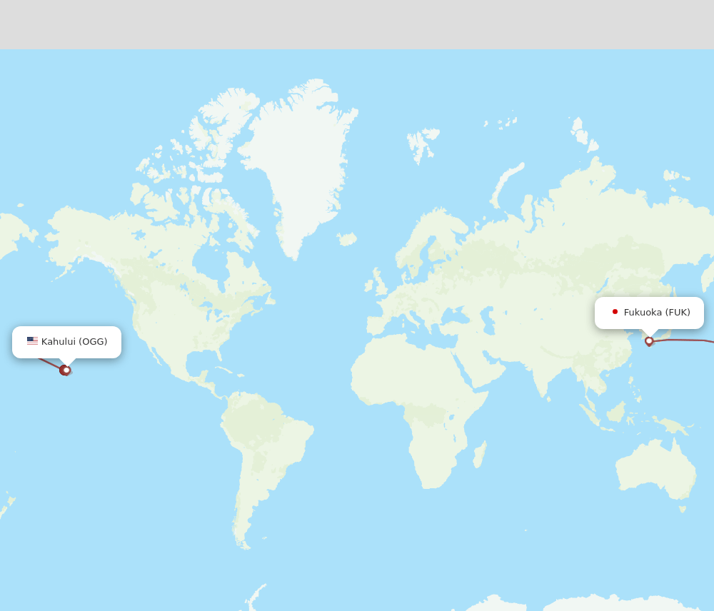 OGG-FUK flight routes