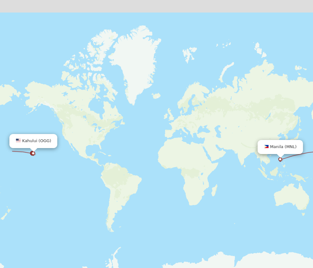 OGG-MNL flight routes