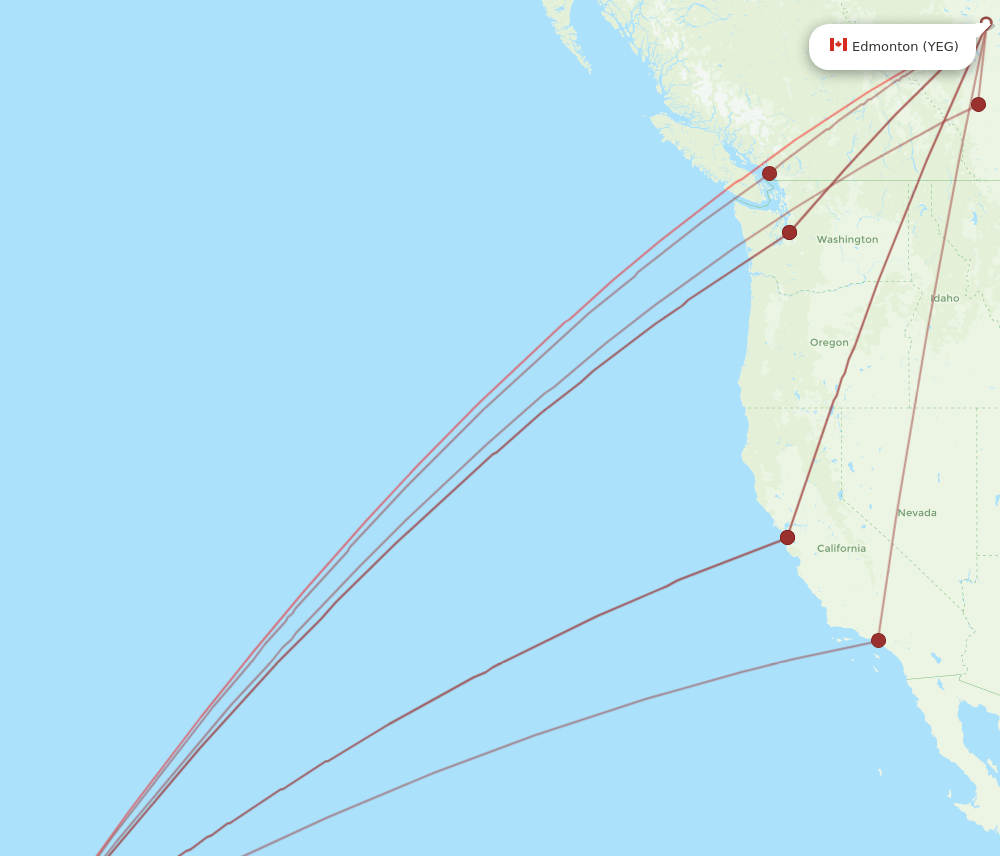 OGG-YEG flight routes
