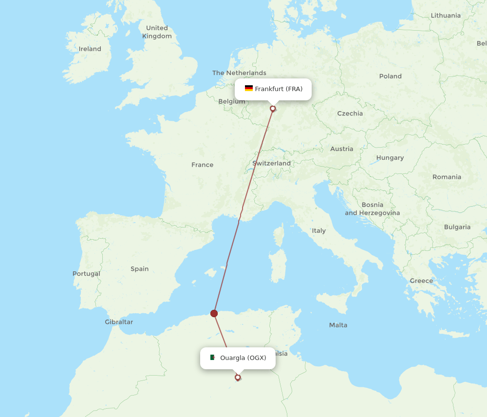 OGX-FRA flight routes