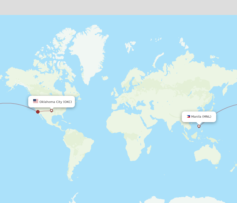 OKC-MNL flight routes