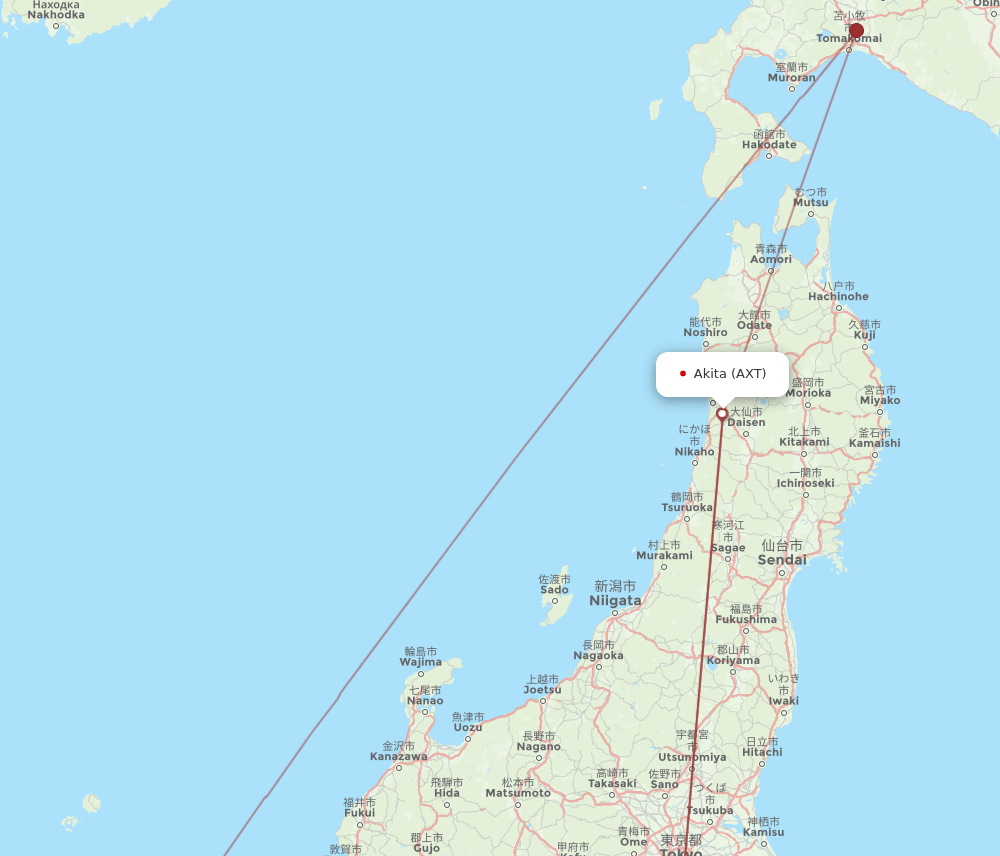 OKJ to AXT flights and routes map