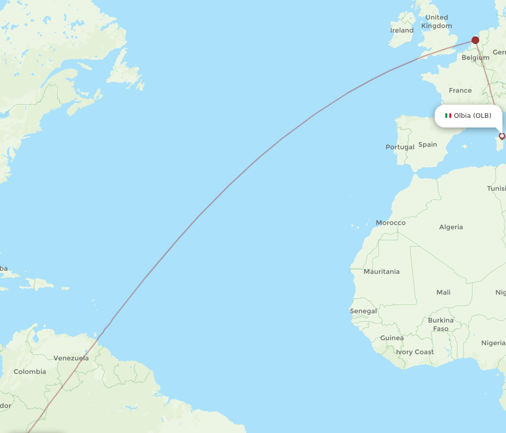 OLB-LIM flight routes