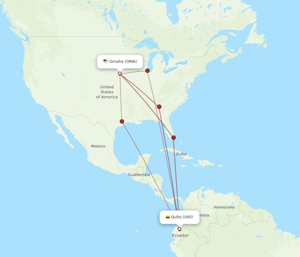 OMA-UIO flight routes