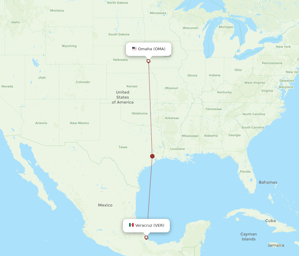 OMA-VER flight routes