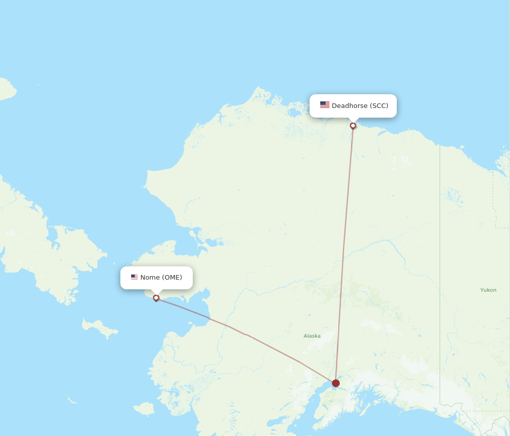OME-SCC flight routes