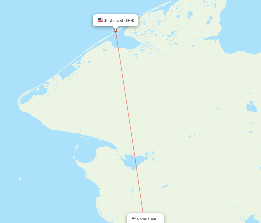 OME to SHH flights and routes map