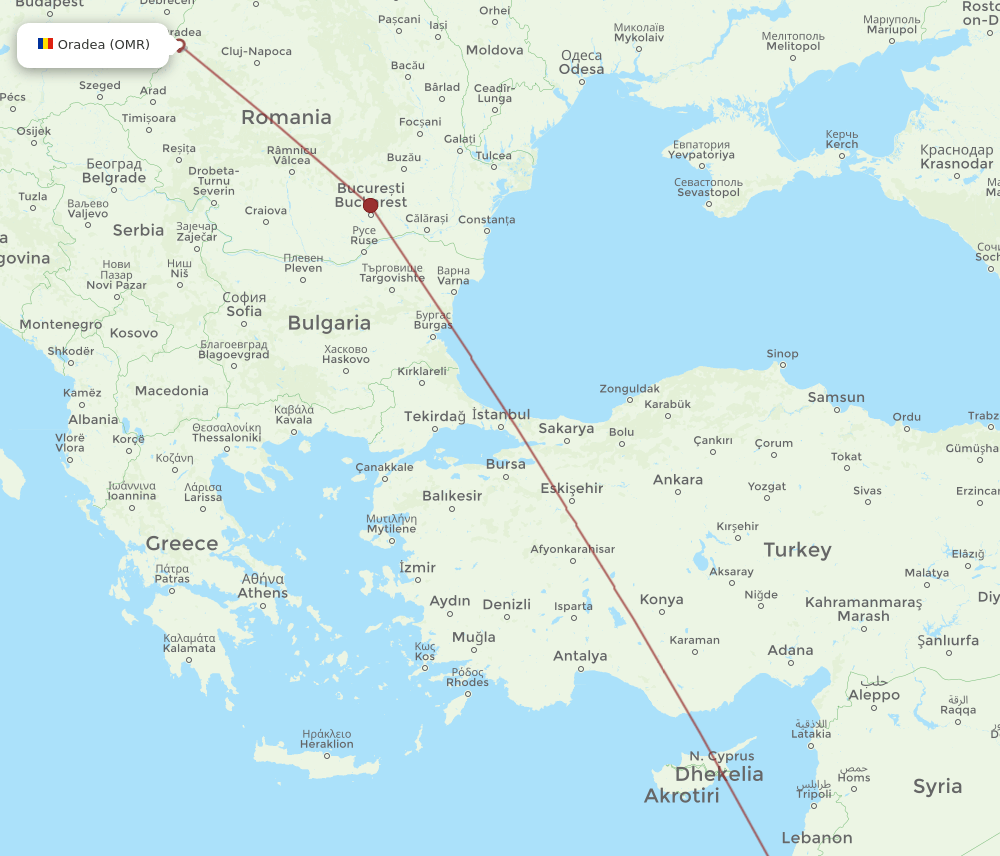 OMR-AMM flight routes