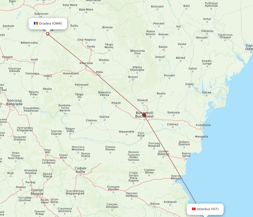 OMR-IST flight routes