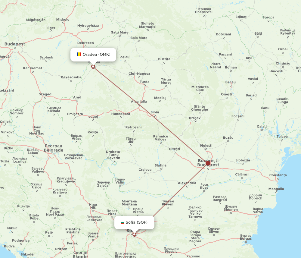 OMR-SOF flight routes