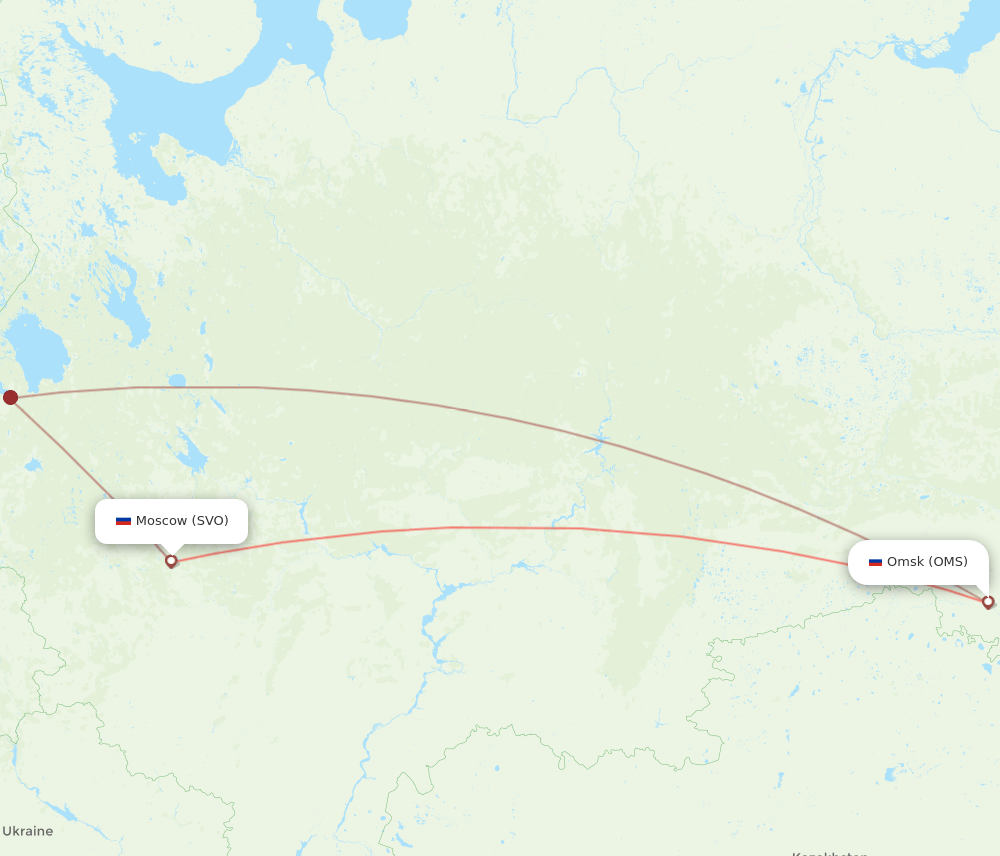OMS to SVO flights and routes map