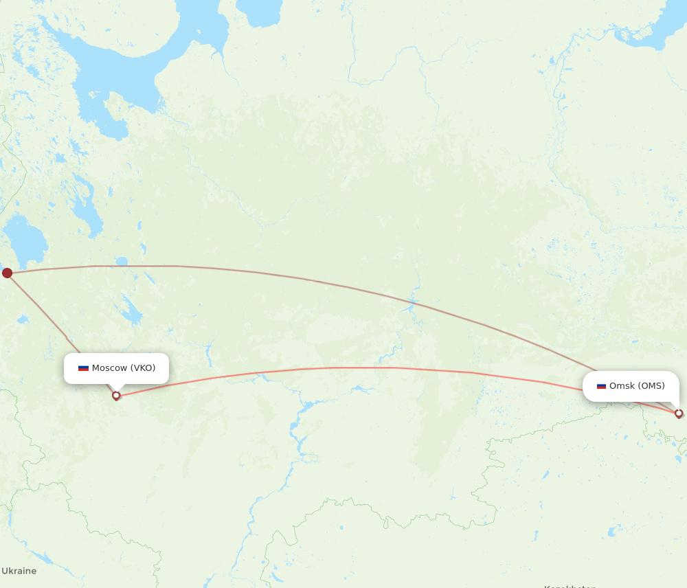 OMS to VKO flights and routes map