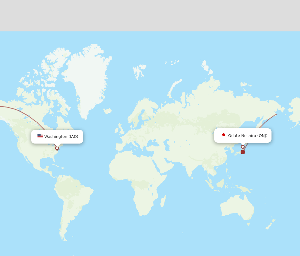 ONJ-IAD flight routes