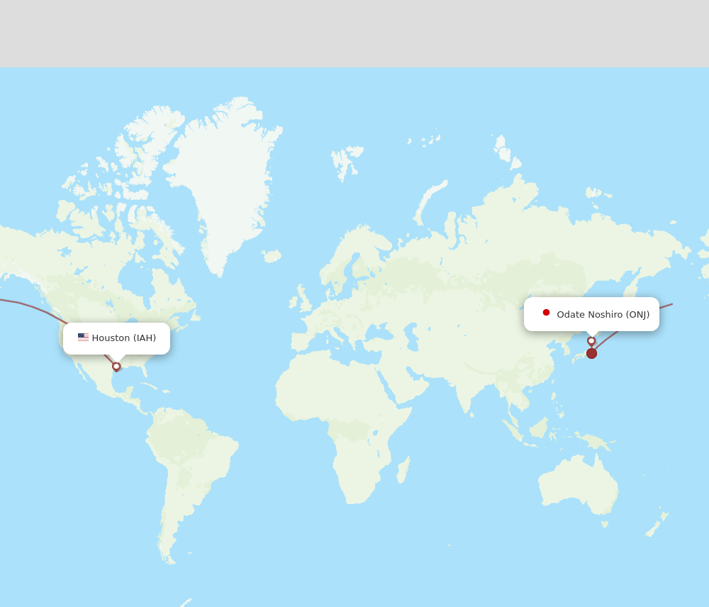 ONJ-IAH flight routes