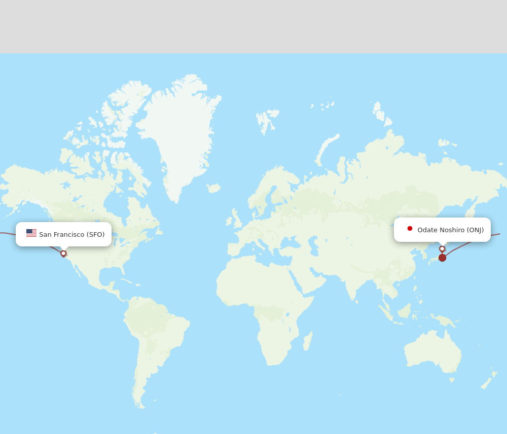 ONJ-SFO flight routes