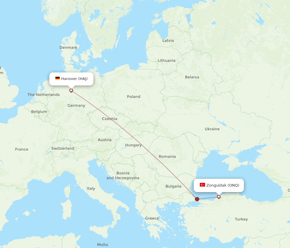 ONQ-HAJ flight routes