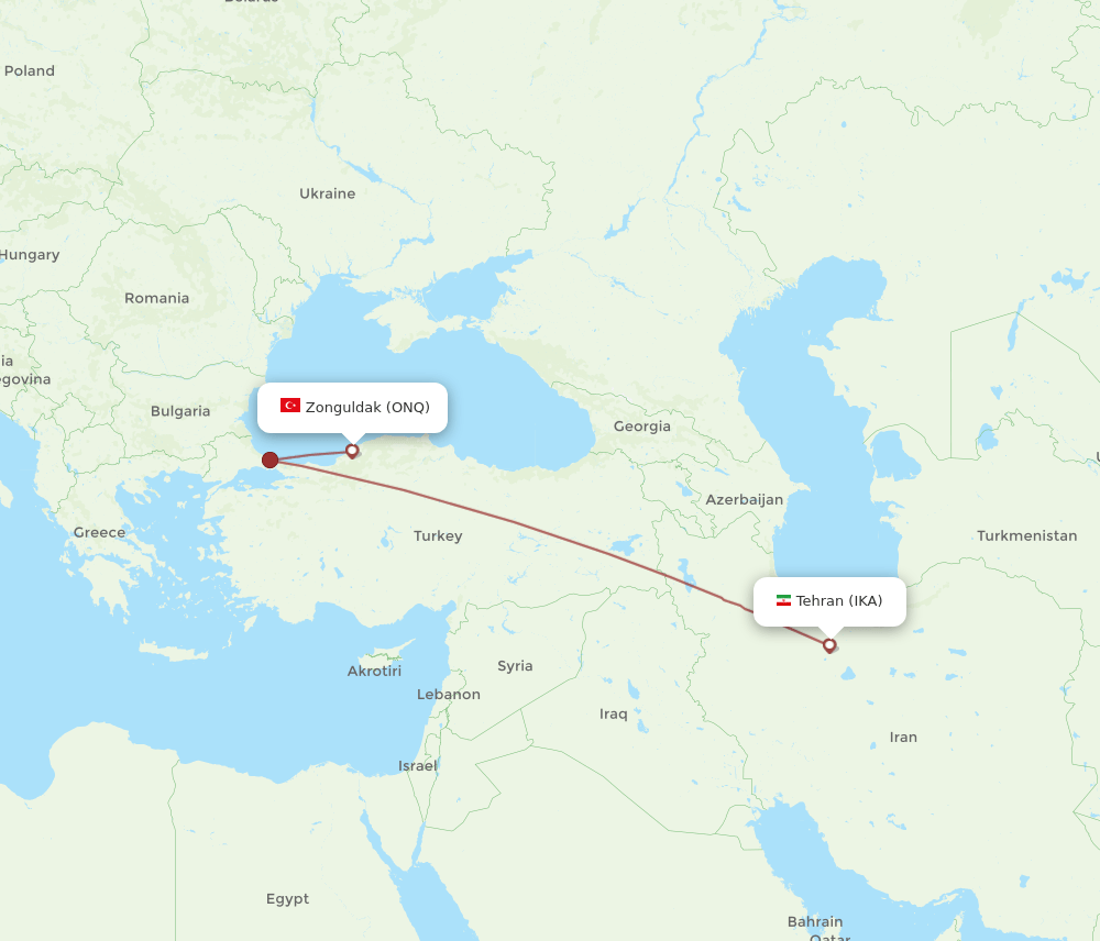 ONQ-IKA flight routes