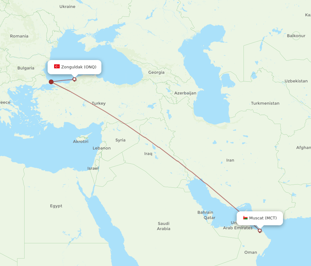 ONQ-MCT flight routes