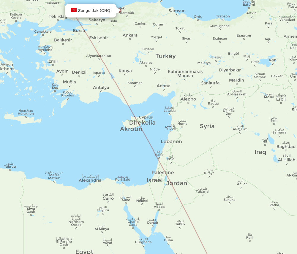 ONQ to MED flights and routes map
