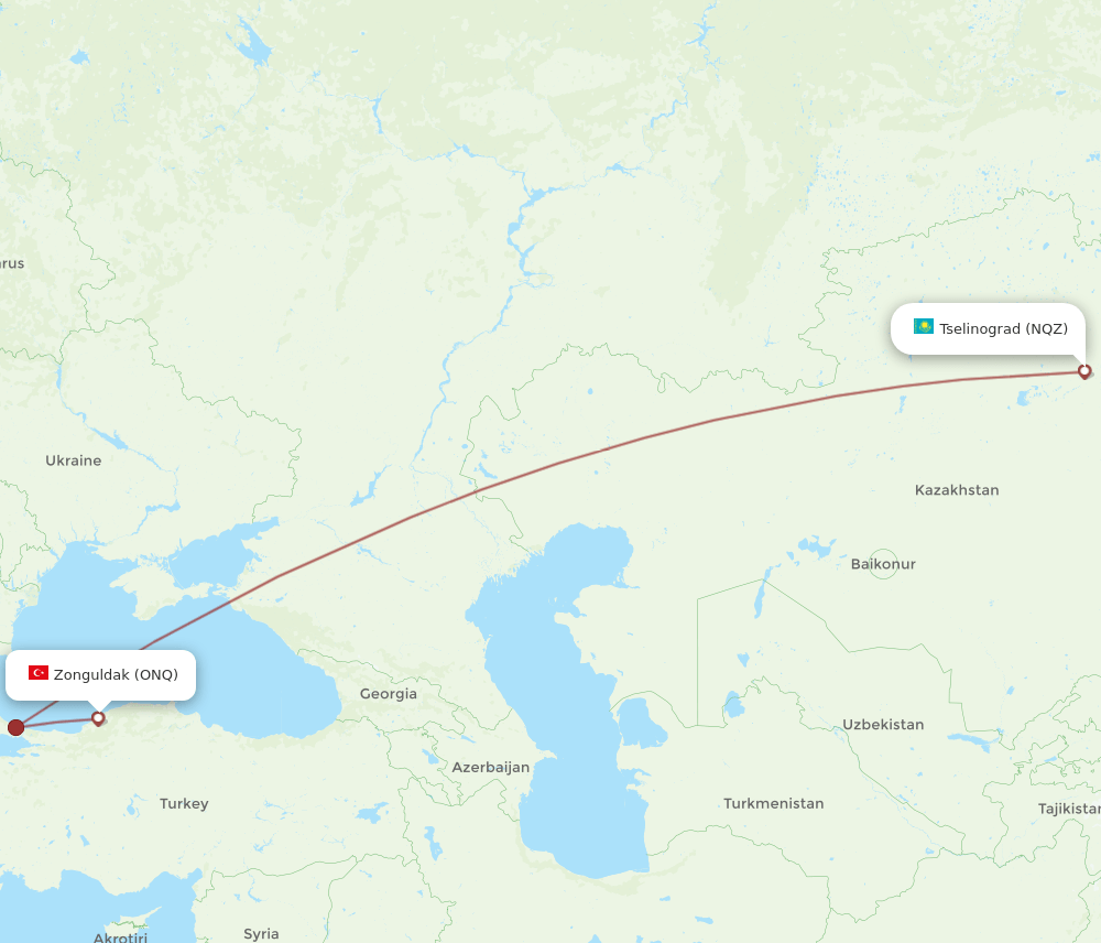 ONQ-NQZ flight routes