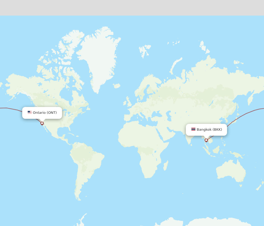 ONT-BKK flight routes