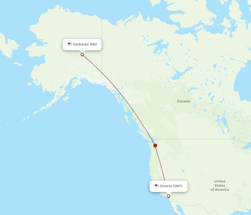 ONT-FAI flight routes