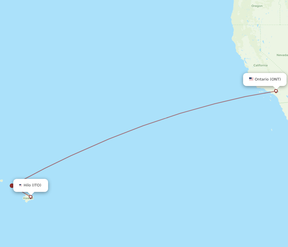 ONT-ITO flight routes
