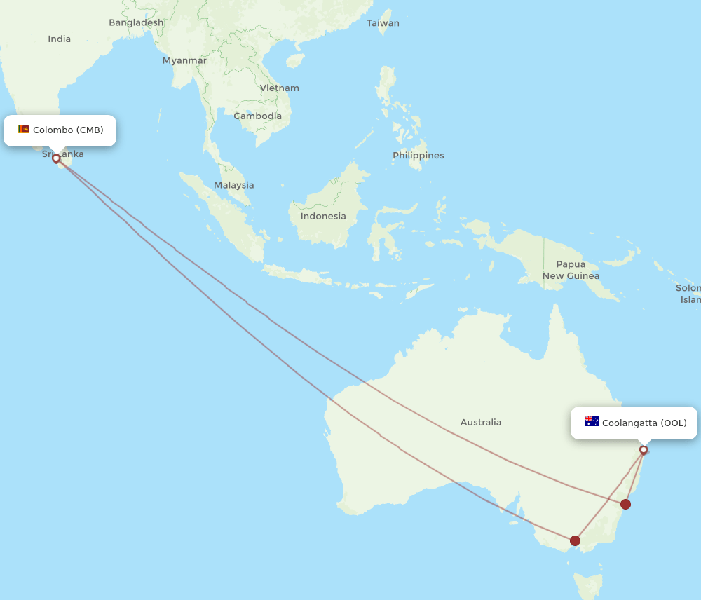 OOL-CMB flight routes