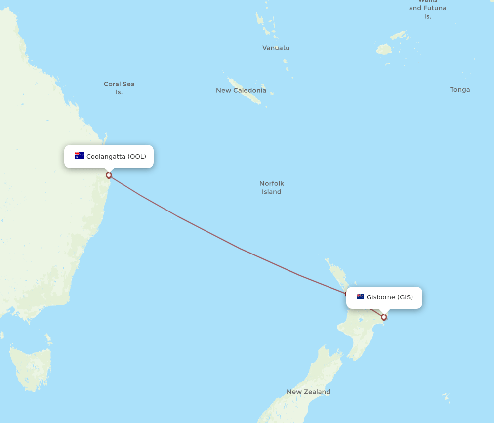 OOL-GIS flight routes