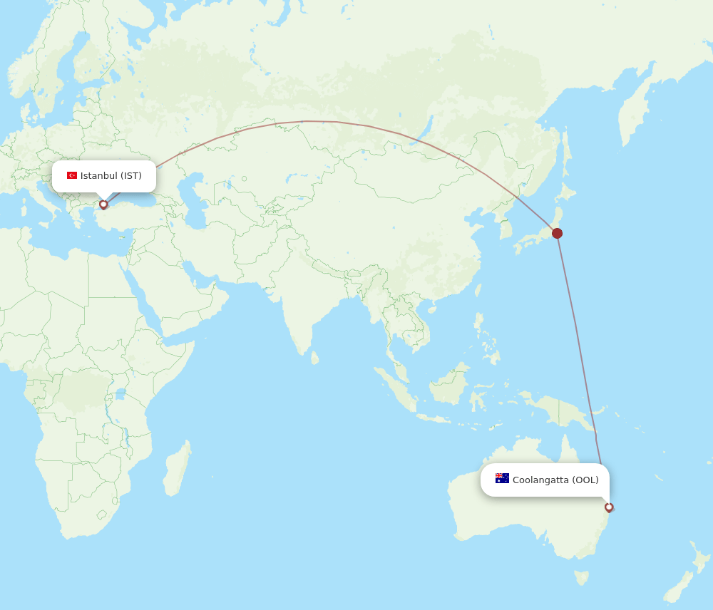 OOL-IST flight routes