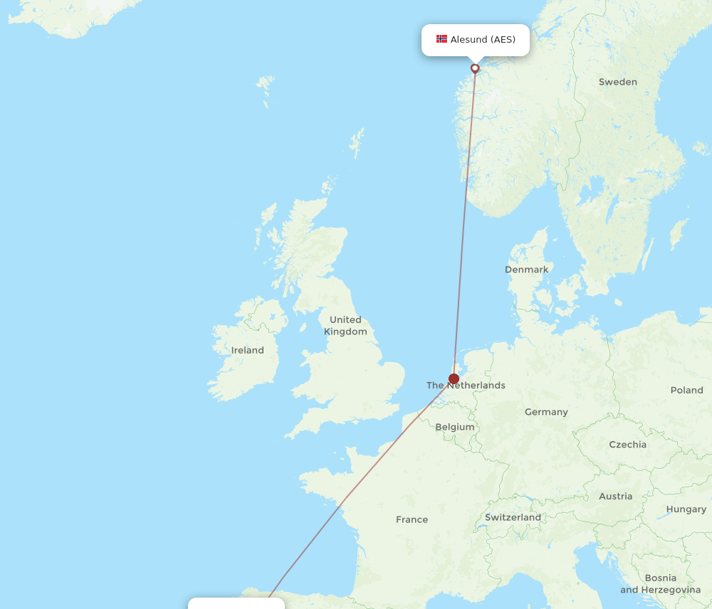 OPO-AES flight routes
