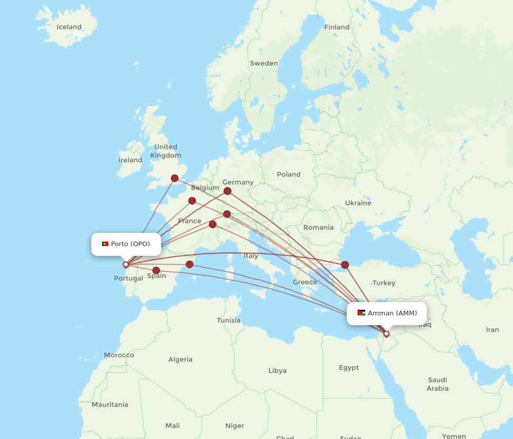 OPO-AMM flight routes