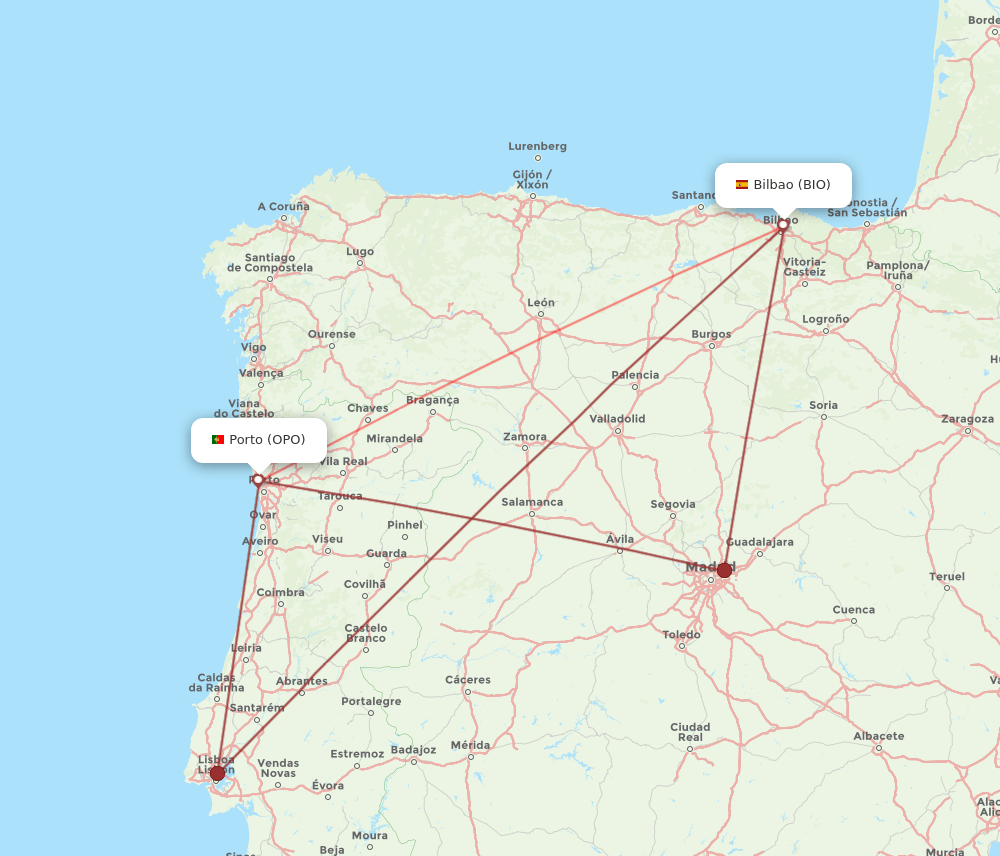 OPO-BIO flight routes