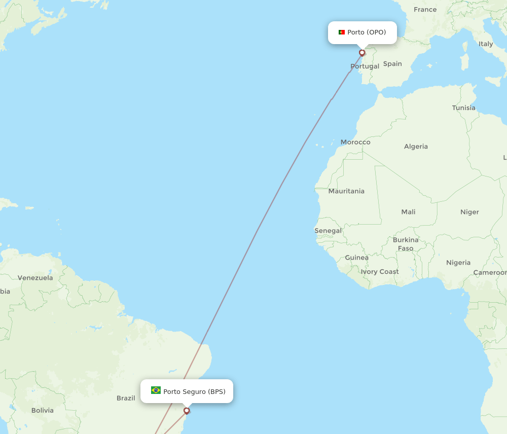 OPO-BPS flight routes