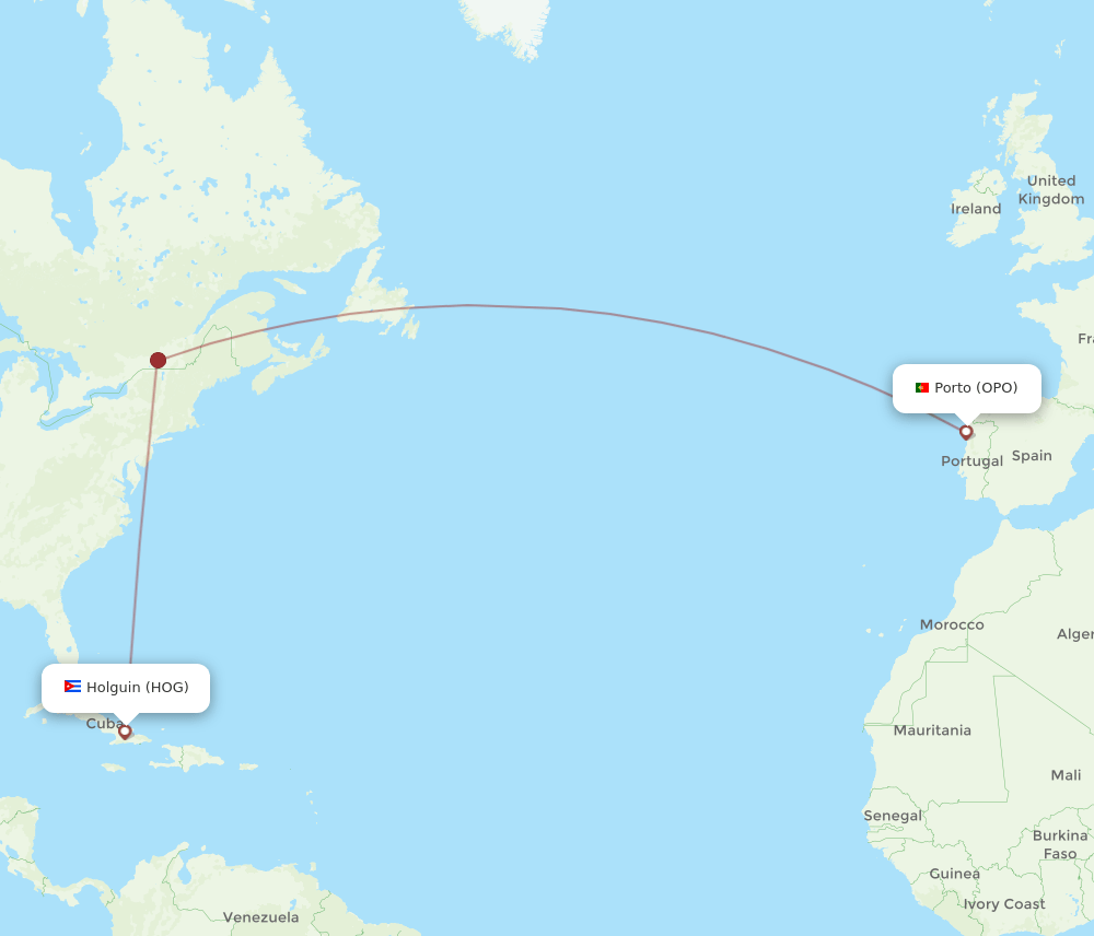 OPO-HOG flight routes